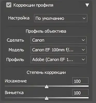 Руководство по обработке фотографий в Adobe Camera Raw в 2025 году 17 Коррекция профиля объектива