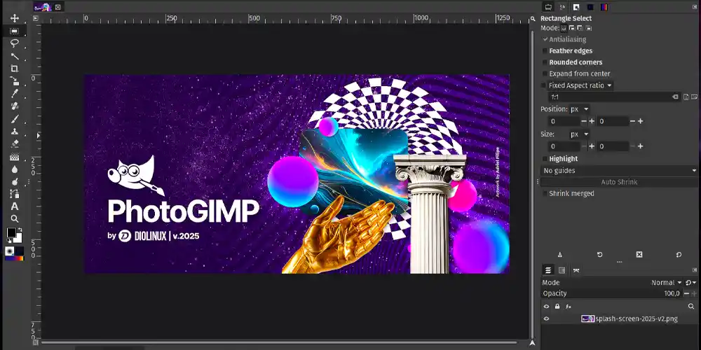 GIMP.Как сделать интерфейс, похожим на фотошоп